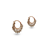 Color Diamond Earrings in 18k Rose Gold