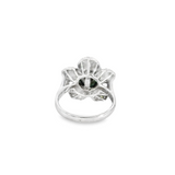 Pearl Diamond Ring in 18k White Gold