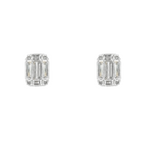 Diamond Earrings in 18k White Gold