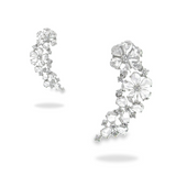 Flower Earring in 18k White Gold