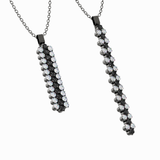 Serafino Consoli Multi-Sized 3-Row 18k White & Black Gold - White & Black Diamond Pendant
