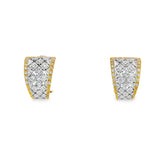 "Rigato" Diamond Earrings in 18k Yellow and White gold