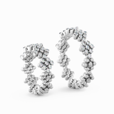 Serafino Consoli 'Flower' Multi-Sized 3-Row 18k White Gold Diamond Ring