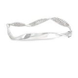 Diamond Bangle in 18k White Gold