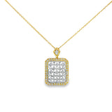 "Rigato" Diamond Pendent in 18k Yellow and White Gold