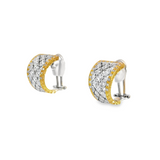 "Rigato" Diamond Earrings in 18k Yellow and White gold