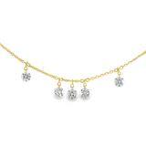 Diamond Necklace in 18k Yellow Gold