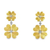"Rigato" Diamond Earrings in 18k Yellow Gold