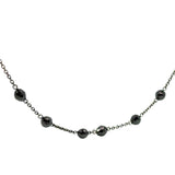 Black Diamond Necklace in 18k Black Gold