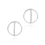 The Hoop Earrings in 18k White Gold