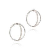 The Hoop Earrings in 18k White Gold
