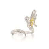 Butterfly Ring in 18k White Gold