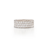 Pavé Diamond Ring in 18k White Gold