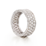 Pavé Diamond Ring in 18k White Gold