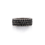 Pavé Black Diamond Ring in 18k Black Gold